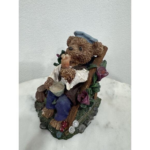 Vintage K’s Collection Teddy Bear Figurine on Chair - Picture 1 of 5